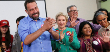 Marta Suplicy (PT) se diz "esperançosa" após votar ao lado de Guilherme Boulos