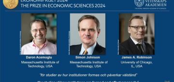 Nobel de Economia: trio é premiado por estudos sobre diferenças na prosperidade das nações