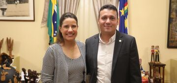 Raquel Lyra recebe presidente da Anac para tratar sobre obras do Aeroporto de Fernando de Noronha