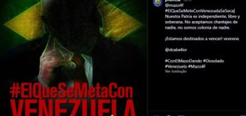 Perfil da polícia venezuelana no Instagram faz post com silhueta de Lula e bandeira do Brasil