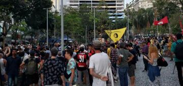 Família de Marielle Franco realiza ato no Buraco do Lume, Centro do Rio, após condenação de réus