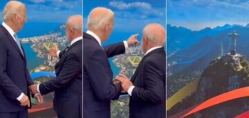 G20 no Rio: Biden se encanta com Cristo Redentor, após Lula mostrar painel com paisagem