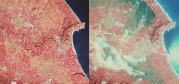 Antes e depois: Novas imagens de satélite mostram como ficou região afetada por inundação na Espanha