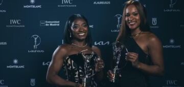Questionada, Biles titubeia ao responder se Rebeca pode ser melhor que ela: "Em algum momento"