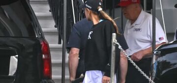 Após boatos de morte, Trump é visto com netos a caminho de campo de golfe