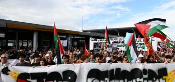 Milhares protestam contra ações de Israel em Gaza à margem do Festival de Veneza