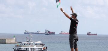 Flotilha para Gaza segue da Tunísia em direção ao território palestino