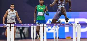 Vice-campeão mundial nos 400m com barreiras, Piu divide domínio da prova com Benjamin e Warholm