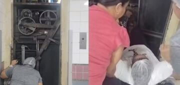 Elevador do Hospital da Restauração despenca e ascensorista teve que ser resgatada