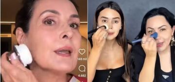 Antes e depois: famosas viralizam nas redes mostrando como se maquiam em casa