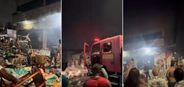 Olinda: incêndio atinge mercadinho no bairro de Rio Doce na noite de domingo (5); homem é socorrido