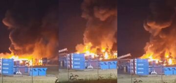 Incêndio atinge pátio de empresa no Cabo de Santo Agostinho