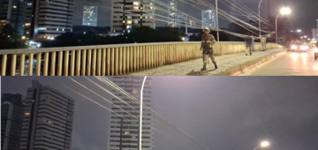 Mais de meia tonelada de cabos e equipamentos de telecomunicações são retirados de ponte do Recife