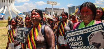 Indígenas celebram remarcação de julgamento do marco temporal