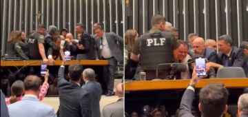 Retirada à força de Glauber Braga da cadeira de Motta causa confusão na Câmara