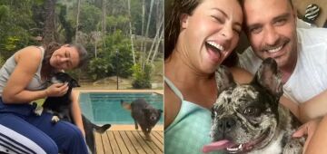 Paolla Oliveira e Diogo Nogueira criam cachorro juntos, e atriz adotou mais 18 pets durante namoro