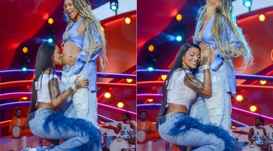 Cantora Ludmilla celebra gravidez da esposa, Brunna Gonçalves