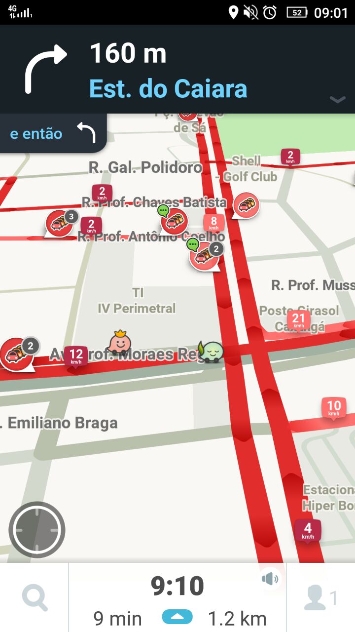 Aplicativos mostram congestionamentos