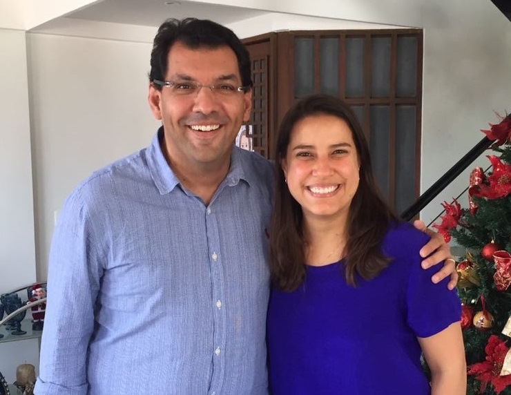 Raquel Lyra com dirigente da ONG Novo Jeito, Fábio Silva