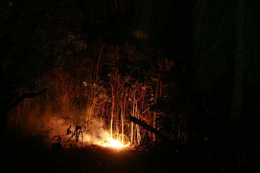 Incêndio no sítio do Convento de São Francisco