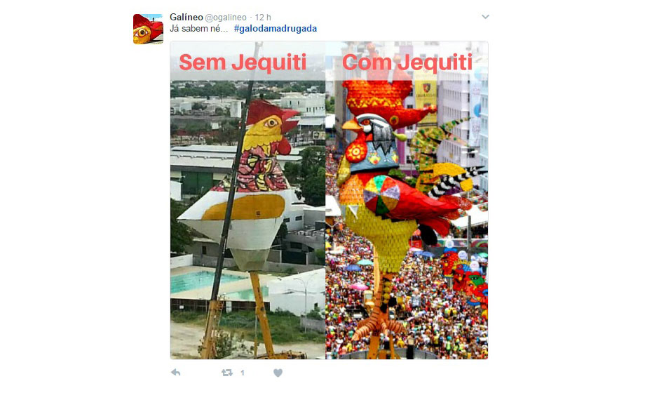 Alegoria do Galo da Madrugada é montado na ponte Duarte Coelho