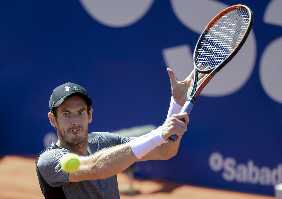 Andy Murray em ação no ATP 500 de Barcelona