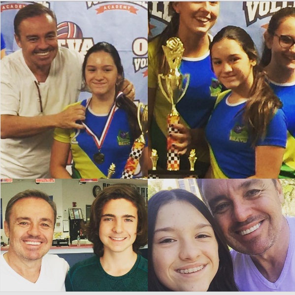 Gugu com os filhos, Sofia, Marina e João Augusto