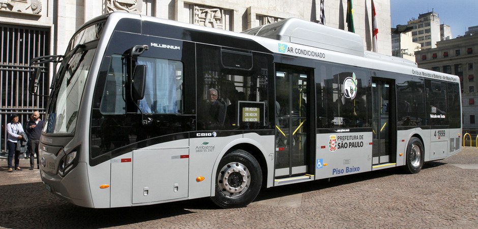 Ônibus elétrico em SP