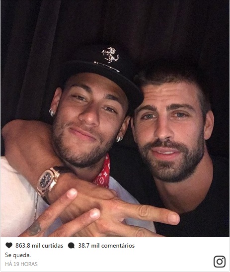 Neymar e Gerard Piqué foram companheiros no Barcelona