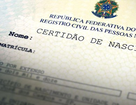 Documentação: Certidão de nascimento