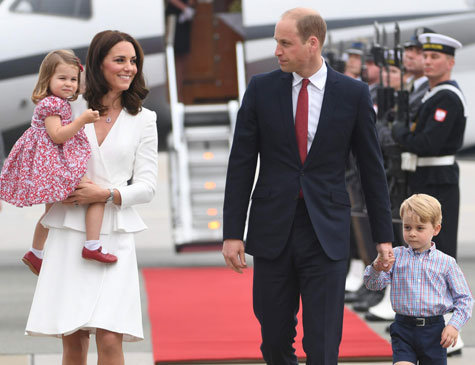 Kate, William e os dois filhos