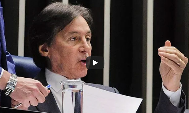 Eunício Oliveira em sessão no Senado