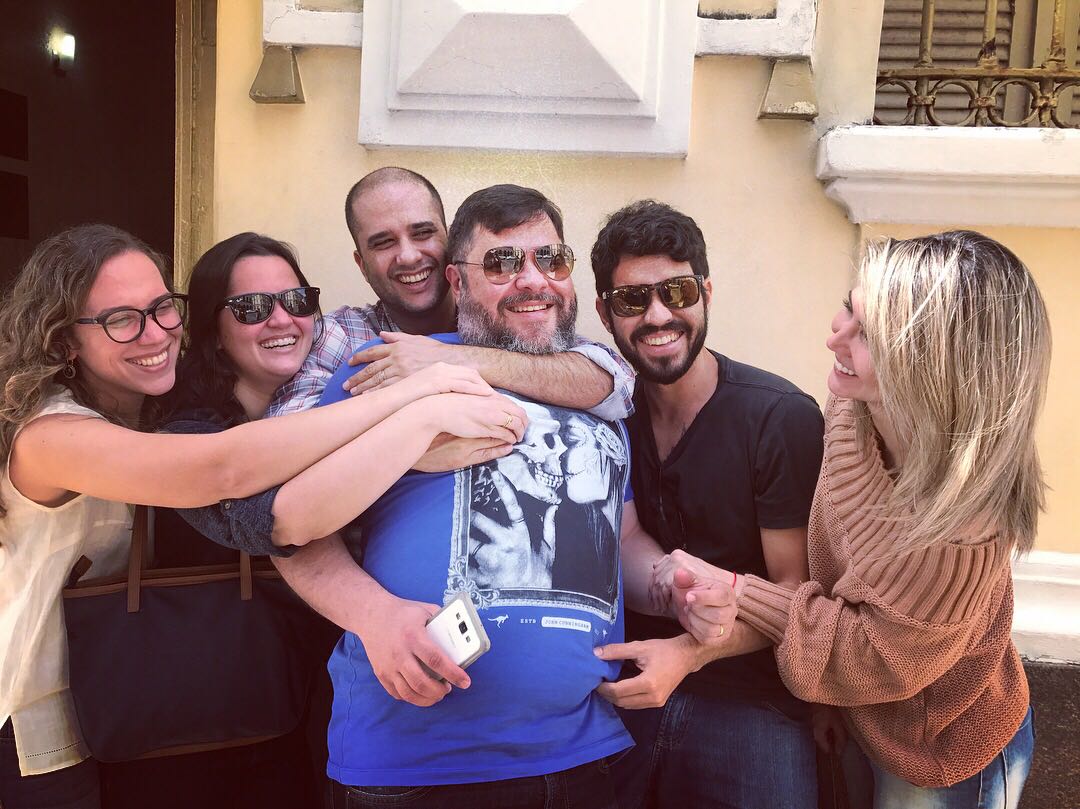 Branca Alves, Carol Brito, Daniel Leite, Marcelo Montanini, Renata Bezerra de Melo e eu, na última sexta-feira