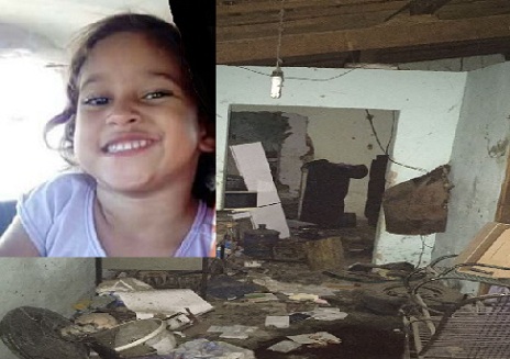 Menina morreu após explosão