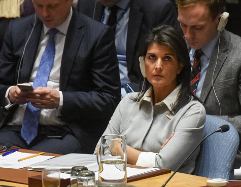 Embaixadora dos EUA na ONU, Nikki Haley