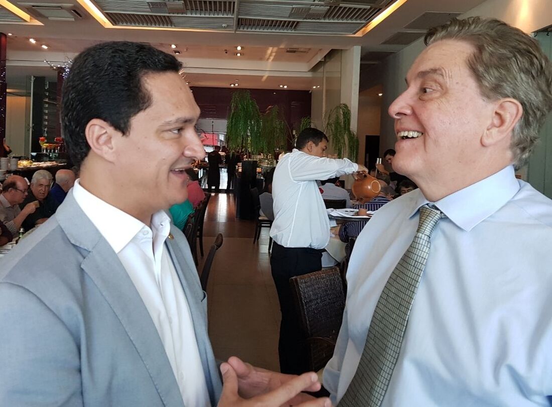 O deputado André Ferreira e o presidente do BNDES, Paulo Rabello de Castro