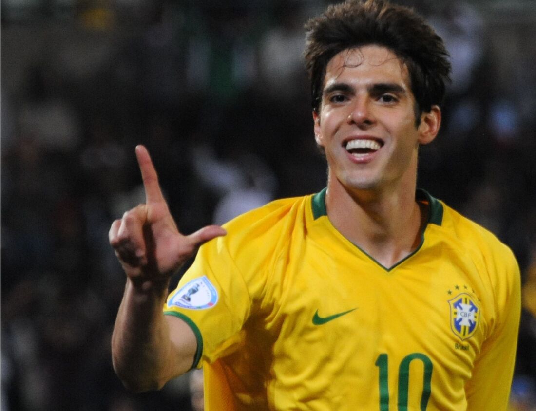 Com a camisa do Brasil, Kaká conquistou a Copa de 2002