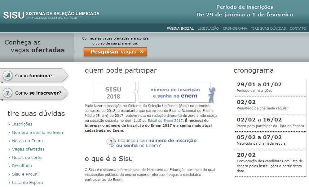 Sistema de Seleção Unificada (Sisu)