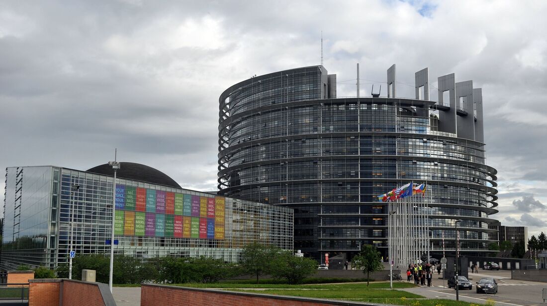 Sede do Parlamento Europeu em Estrasburgo, na França.