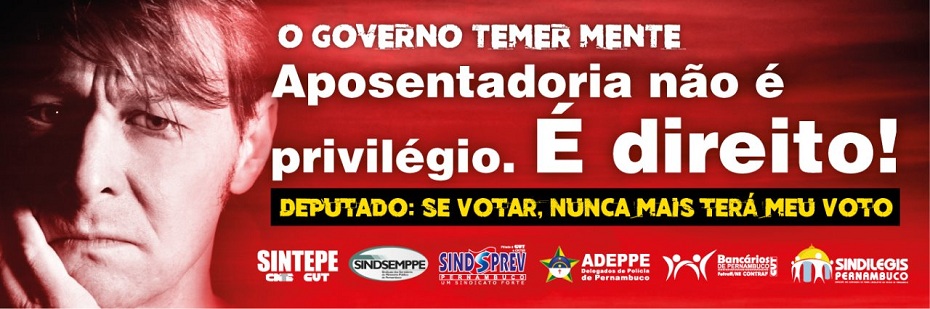 Mensagem dos sindicatos e entidades