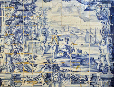 Azulejos portugueses do século 18