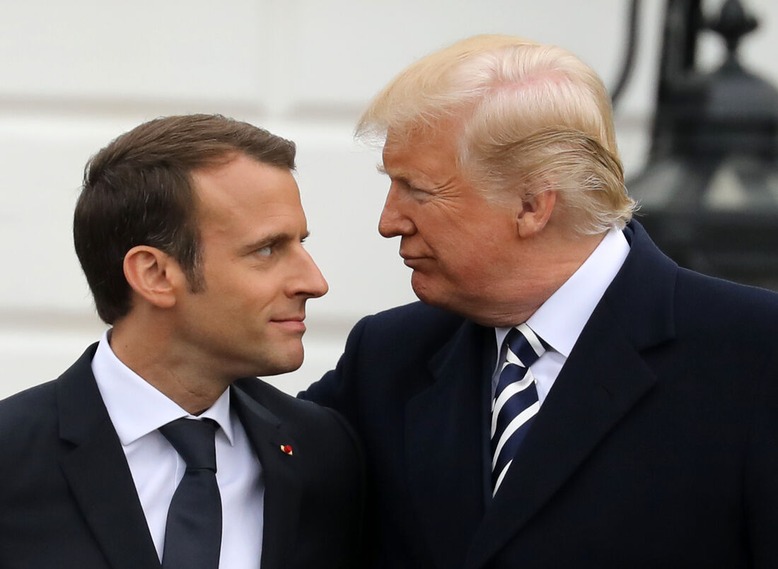 Trump e Macron demonstraram intimidade durante encontro dos líderes em Washington