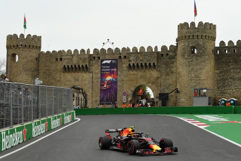 Imagens do circuito urbano do GP do Azerbaijão