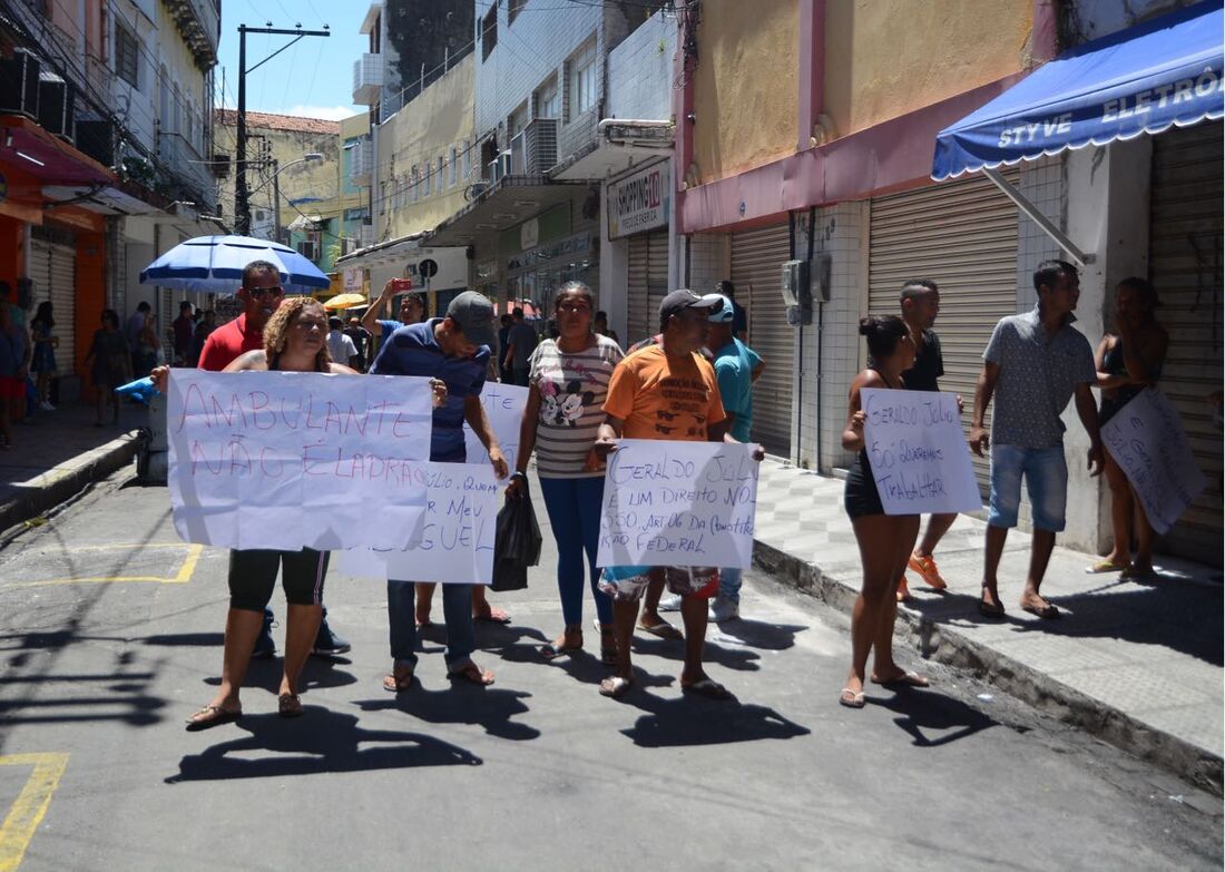 Protesto dos ambulantes