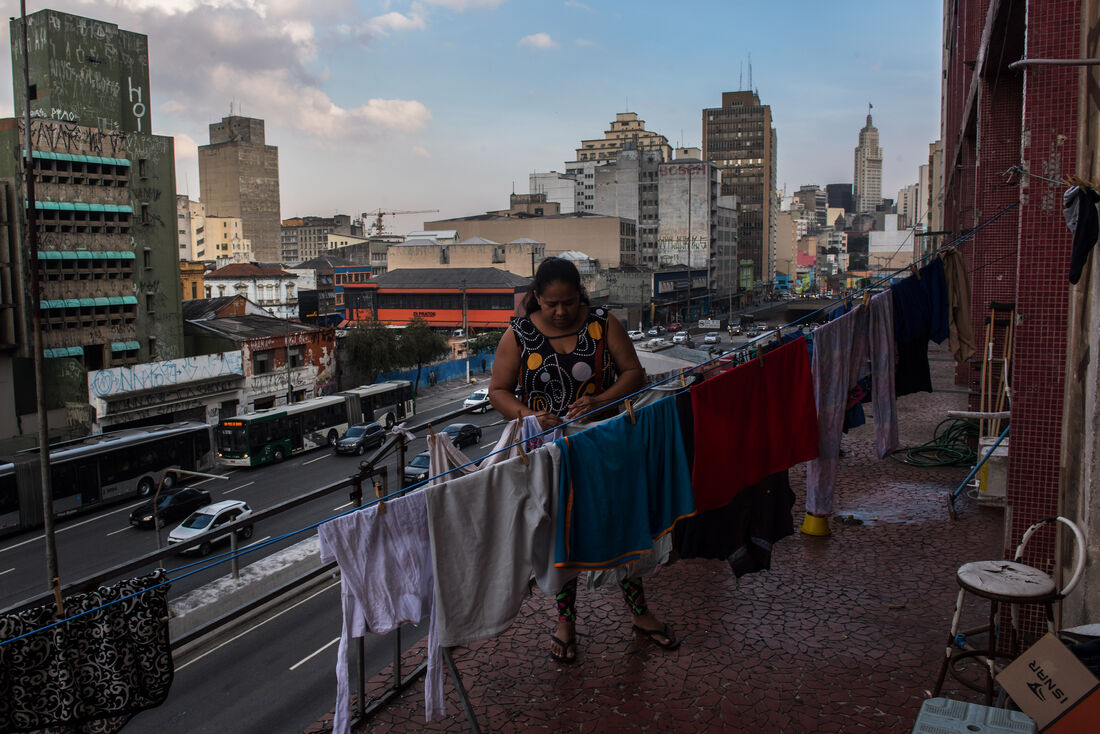 Ocupação no edifício Prestes Maia no centro de São Paulo