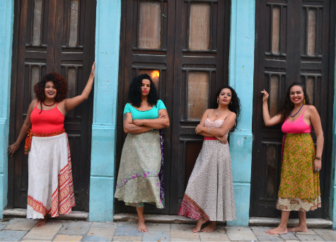 Andreza Karla, Gabriela Martinez, Marcela Souza e Gal Menezes formam o Encantaria