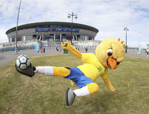 Canarinho Pistola conquistou os torcedores na Rússia
