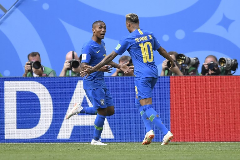 Neymar marcou seu primeiro gol na Copa do Mundo de 2018