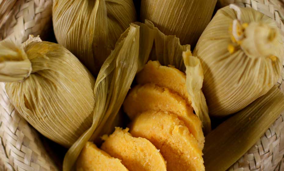 No regional Seu Celé, e na maioria dos restaurantes nordestinos, pamonha é obrigatória