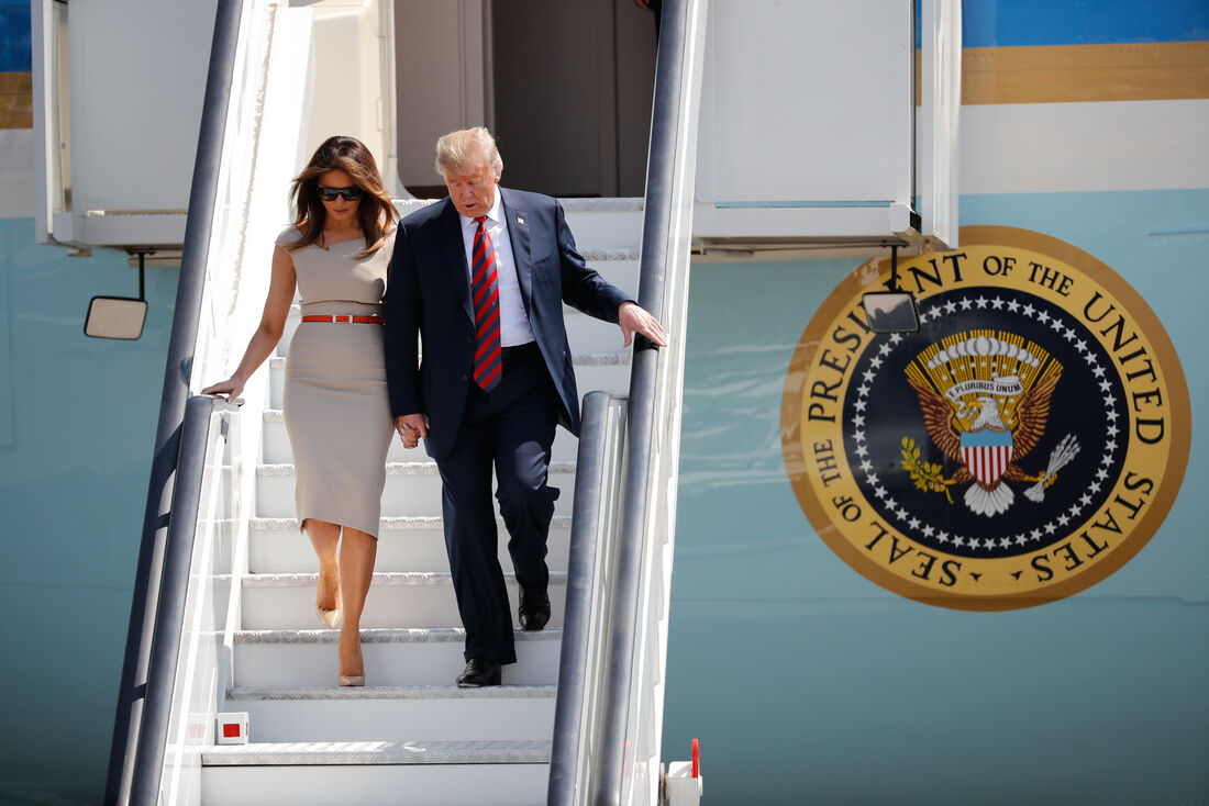 Donald Trump e a primeira dama Melania